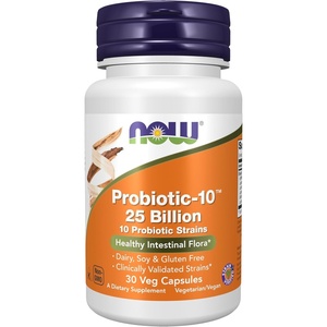 image:imageNOW Foods Supplements Probiotic10 25 Billion with 10 Probiotic Strains Dairy Soy and Gluten Free Strain Verified 30 Veg Capsules30 Count Pack of 1