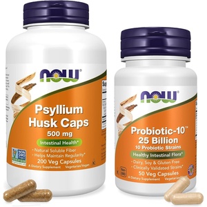 image:imageNOW Foods Supplements Psyllium Husk Caps 500 mg NonGMO Project Verified Natural Soluble Fiber Intestinal Health 200 Veg Capsules250 Count Pack of 2