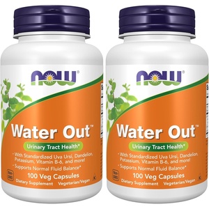 image:imageNOW Foods Supplements Water Out With Standardized Uva Ursi Dandelion Potassium and Vitamin B6 100 Veg Capsules100 Count Pack of 2