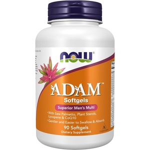 image:imageNOW Supplements ADAM Mens Multivitamin with Saw Palmetto Plant Sterols Lycopene amp CoQ10 90 Softgels90 Count Pack of 1
