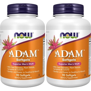 image:imageNOW Supplements ADAM Mens Multivitamin with Saw Palmetto Plant Sterols Lycopene amp CoQ10 90 Softgels90 Count Pack of 2
