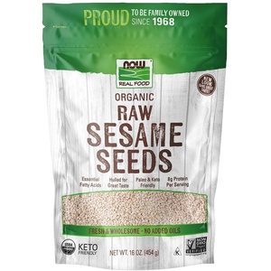 image:imageNOW Foods Certified Organic Sesame Seeds Source of Protein Iron and Fatty Acids Hulled for Great Taste Certified NonGMO 16Ounce Packaging May Varyseaseme seed